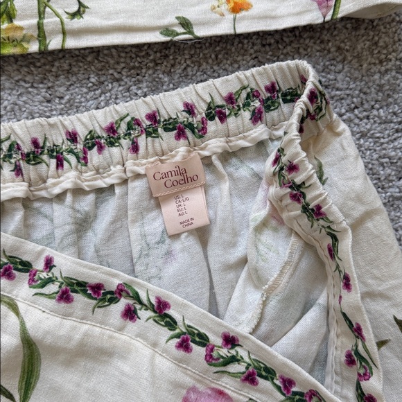 Floral Tie-Shoulder two piece set Shirt and Skirt - Picture 5 of 5